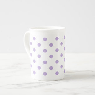 Cottage Lavender Polka Dot Porselein Kop