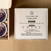 Cottage Law Eten label Vierkant Rubberstempel