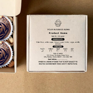 Cottage Law Eten label Vierkant Rubberstempel