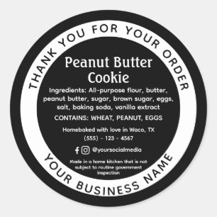 Cottage Law Food Ingredient Contact Detail Sticker