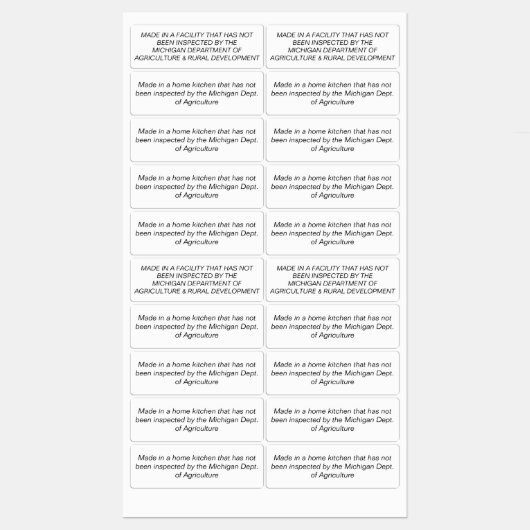 Cottage Law label (Vel)