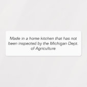 Cottage Law label (Design 2)