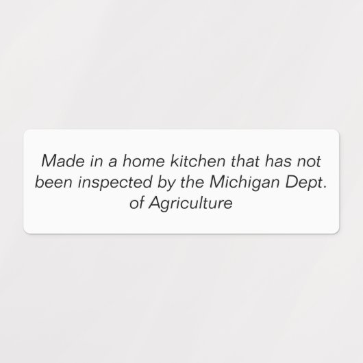 Cottage Law label (Design 2)