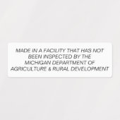 Cottage Law label (Design 1)