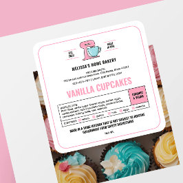 Cottage Law Label Blush Roze Witte Bakkerij Sticke