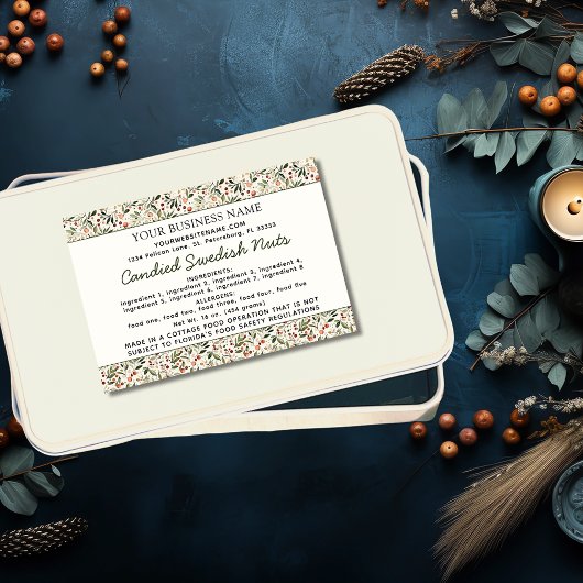 Cottage Law Zelfgemaakte voedselingrediënten Aller Voedselcontainer Etiket