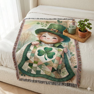 Cottage Leprechaun Lapjesdeken Scène Deken
