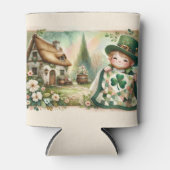 Cottage Leprechaun Patchwork Quilt Scene Blikjeskoeler (Voorkant)