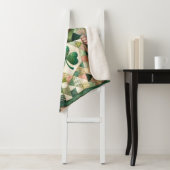 Cottage Leprechaun Patchwork Quilt Scene Sherpa Deken (In situ)