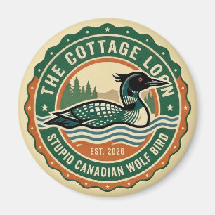 Cottage Loon Stomme Canadese Wolf Vogel Magneet