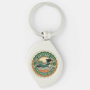 Cottage Loon Stomme Canadese Wolf Vogel Sleutelhanger