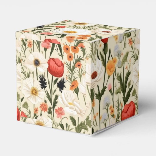 Cottage Meadow Kleurrijke Wildbloemen # Bedankdoosjes (Achterkant)