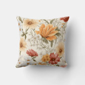 Cottage Meadow Kleurrijke Wildbloemen Kussen (Achterkant)