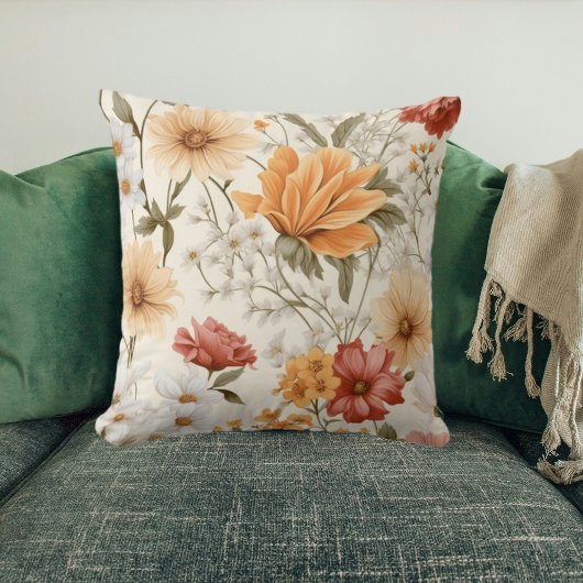 Cottage Meadow Kleurrijke Wildbloemen Kussen