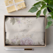 Cottage met Paarse Rozen Waterverf Decoupage Tissuepapier (Geschenk)
