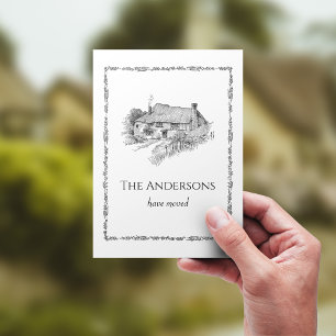  Cottage Minimalistische Verhuisaankondiging Briefkaart