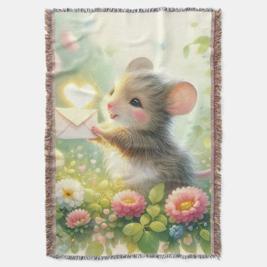 Cottage Mouse Love Letter Meadow Deken (Voorkant Verticaal)