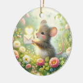 Cottage Mouse Love Letter Meadow Keramisch Ornament (Links)