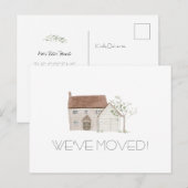 Cottage Moving Aankondiging Briefkaart (Voorkant / Achterkant)