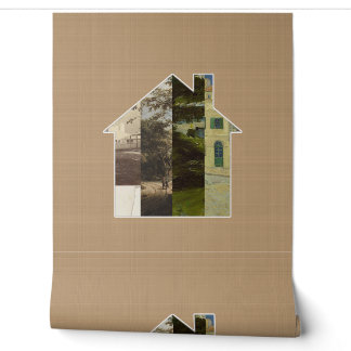 Cottage Mozaïek Behang | Rieten Muurschildering