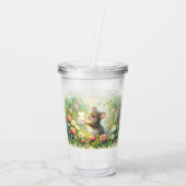 Cottage Muis Liefdesbrief Weide Acryl Drinkbeker (Achterkant)
