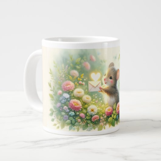 Cottage Muis Liefdesbrief Weide Grote Koffiekop (Links)