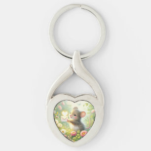 Cottage Muis Liefdesbrief Weide Sleutelhanger