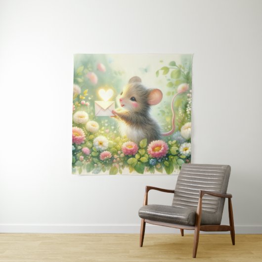 Cottage Muis Liefdesbrief Weiland Wandkleed (In Situ (horizontaal))