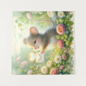 Cottage Muis Liefdesbrief Weiland Wandkleed (Voorkant)