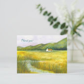 "Cottage on the Fens" Bedankt! Briefkaart (Staand voorkant)