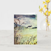 Cottage op het platteland kaart (Gele Bloem)