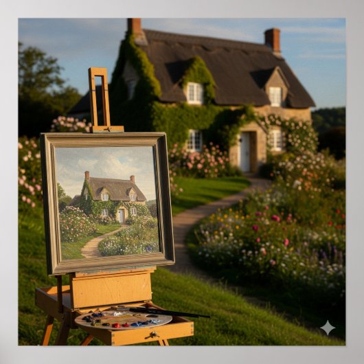 Cottage Painting Poster (Voorkant)