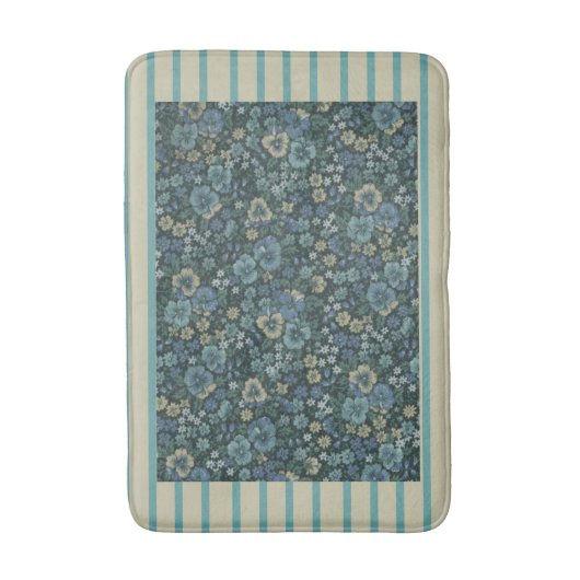 Cottage Pansies Bath Mat (Voorkant Verticaal)
