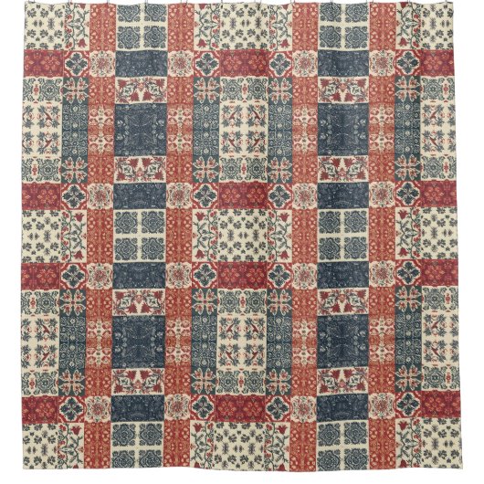 Cottage Quilt Douchegordijn (Voorkant)