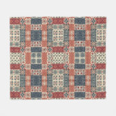 Cottage Quilt Fleece Deken (Voorkant (Horizontaal))