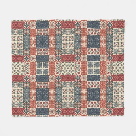 Cottage Quilt Fleece Deken (Voorkant (Horizontaal))