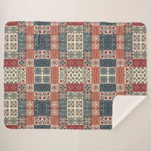 Cottage Quilt Sherpa Deken (Voorkant (horizontaal))