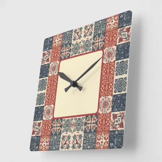 Cottage Quilt Vierkante Klok (Hoek)