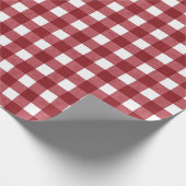 Cottage Red White Waterverf Buffalo Check Gift Cadeaupapier (Hoek)