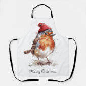 Cottage Robin Kerstbakstijl Schort (Voorkant)