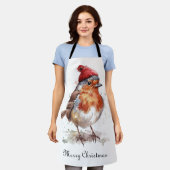Cottage Robin Kerstbakstijl Schort (Gedragen)