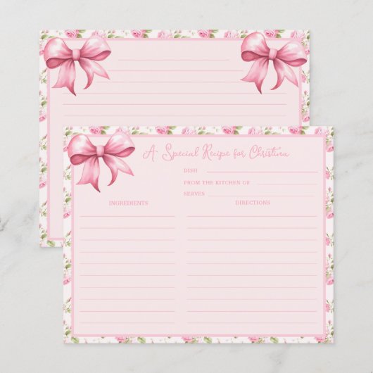 Cottage Roos Coquette Vrijgezellenfeest Recept Kaa (Voorkant / Achterkant)