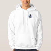 Cottage Roos Magic op Blauw Hoodie (Voorkant)