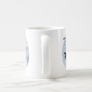 Cottage Roos Magic op Blauw Koffiemok
