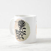 Cottage Roos Magic op Peach Koffiemok (Voorkant links)
