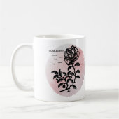 Cottage Roos Magic op Roze Koffiemok (Links)