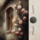 Cottage Rose Window Light Decoupage Tissuepapier