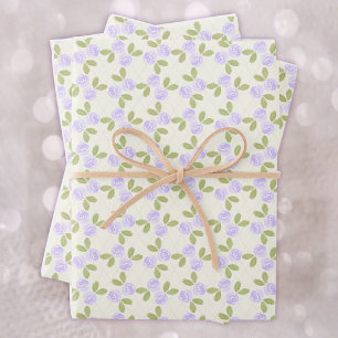 Cottage Roses in mauve paars Inpakpapier Vel