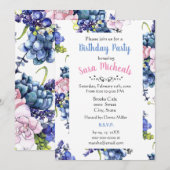 Cottage Roses Verjaardagsfeestje Kaart (Voorkant / Achterkant)