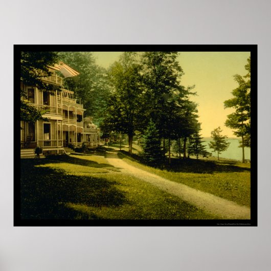 Cottage Row in Chautauqua, NY 1898 Poster (Voorkant)